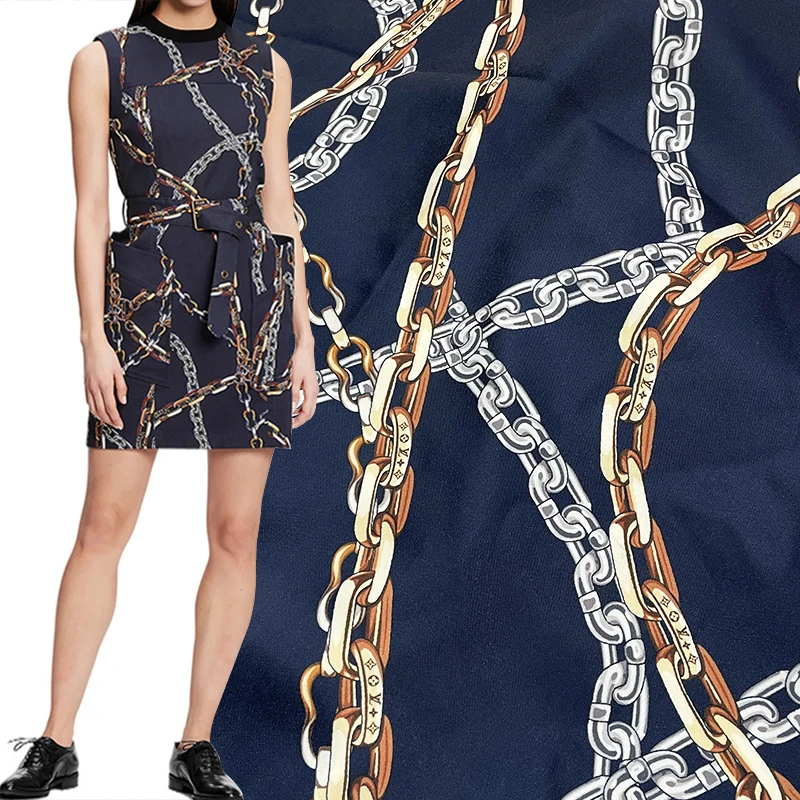 

The Chain Competitive Products Twill Fabric For Dress Tissus Au MÈTre Telas Por Metro Ткань Для Шитья Одежды Sewing Tecido Diy