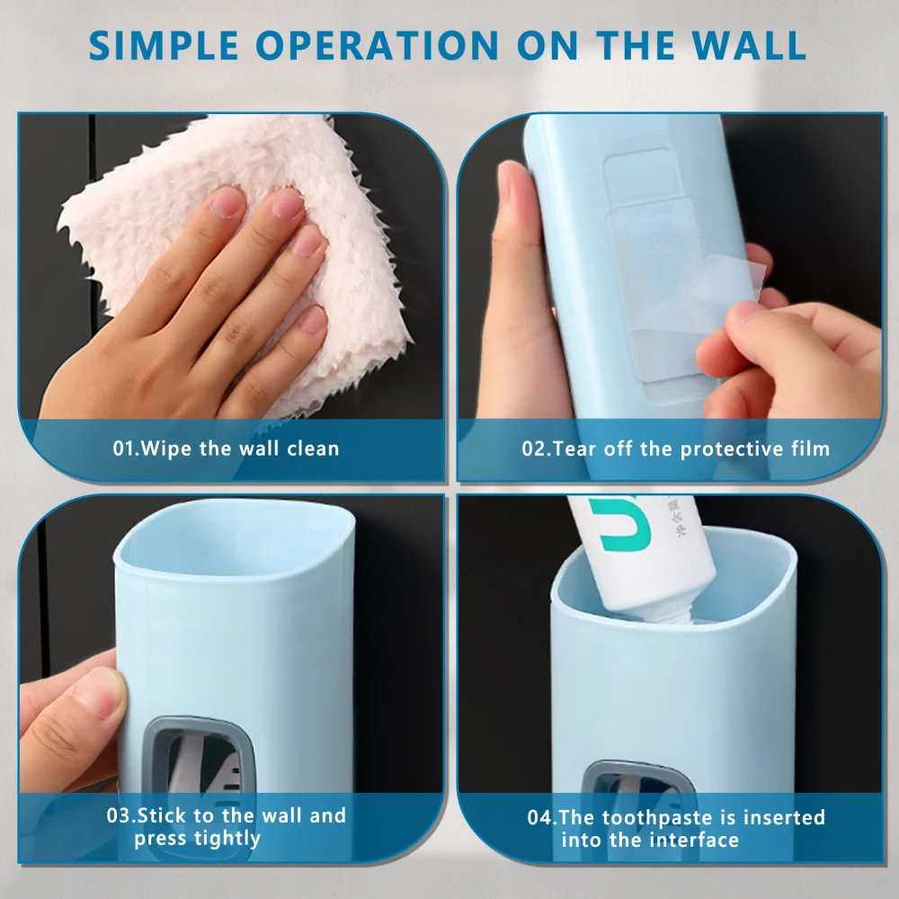 

1Pc Toothpaste Dispenser Toothpaste Squeezer Wall Mounted Toothpaste Dispenser