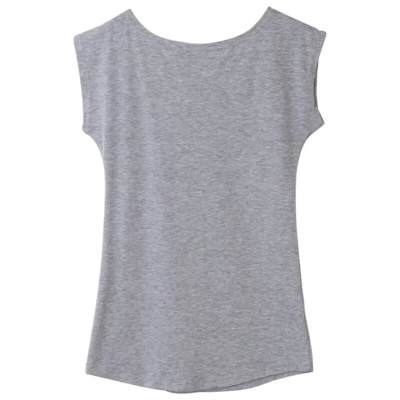 Летняя женская летняя футболка из модала и хлопка без рукавов тонкая с круглым