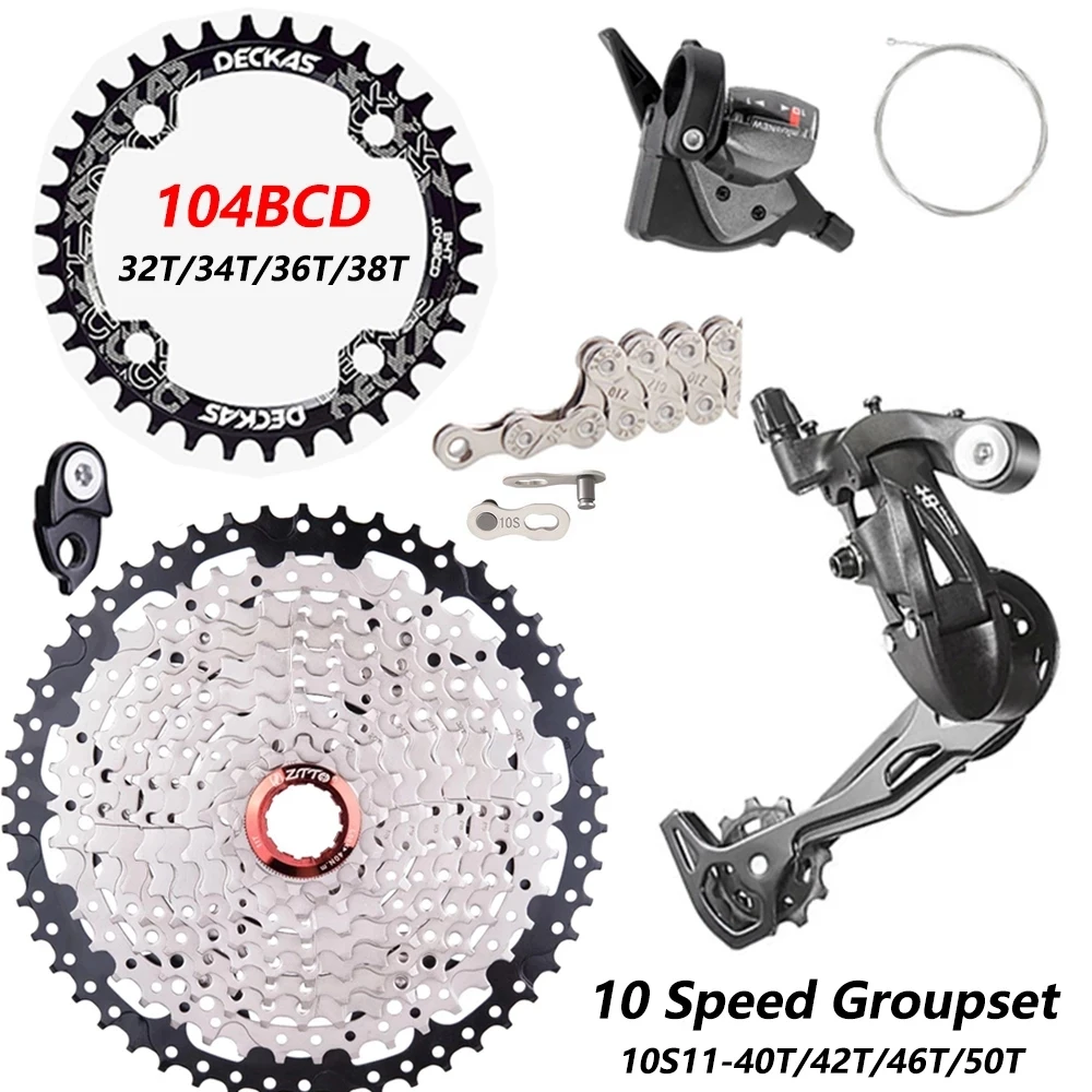 

ZTTO MTB 1*10 Speed Groupset shifter Rear Derailleur 10s 40T 42T 46T 50T Cassette K7 Sprocket 10s 10V chain for m610 m670 x5 x7