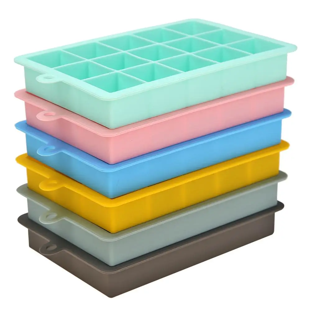 

Silicone 15/24 Grids DIY Ice Cube Mold Ice Cube Maker Environmental Protection and Low Carbon Ice Tray Jelly Freezer Mould