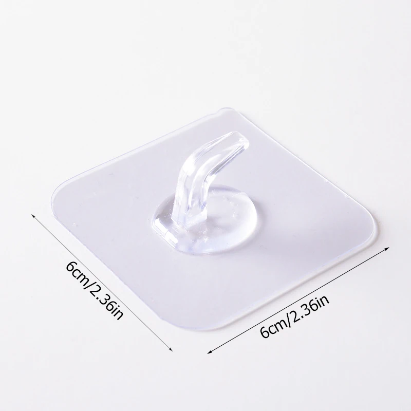 

Wall Hanging Adhesive Sticker Nail-Free Strong Sticky Hook Home Decor Hanger Wall Hooks Useful Waterproof Invisible Sticker