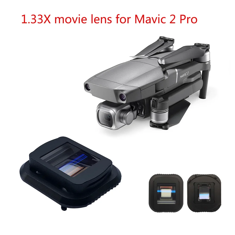 

1.33X Widescreen Blu-ray Movie Lens Filter for DJI Mavic 2 Pro Drone Anamorphic Movie Lens Video Shoot Filmmaking Accessories