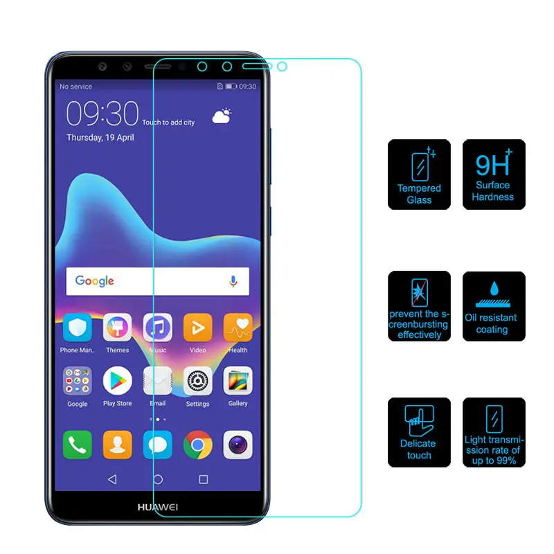 

9H Tempered Glass for Huawei Y9 (2018) FLA-LX1/FLA-LX3 FLA-LX2 Enjoy 8 Plus Protective Film Screen Protector cover