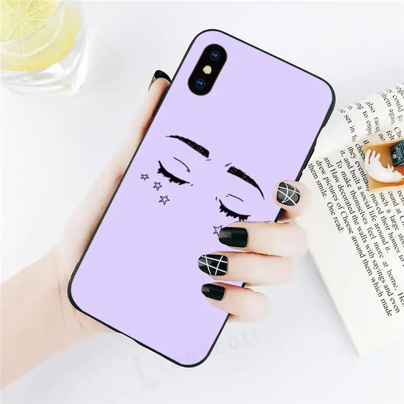 

Purple Doodles Aesthetics Phone Case for iPhone 11 12 pro XS MAX 8 7 6 6S Plus X 5S SE 2020 XR