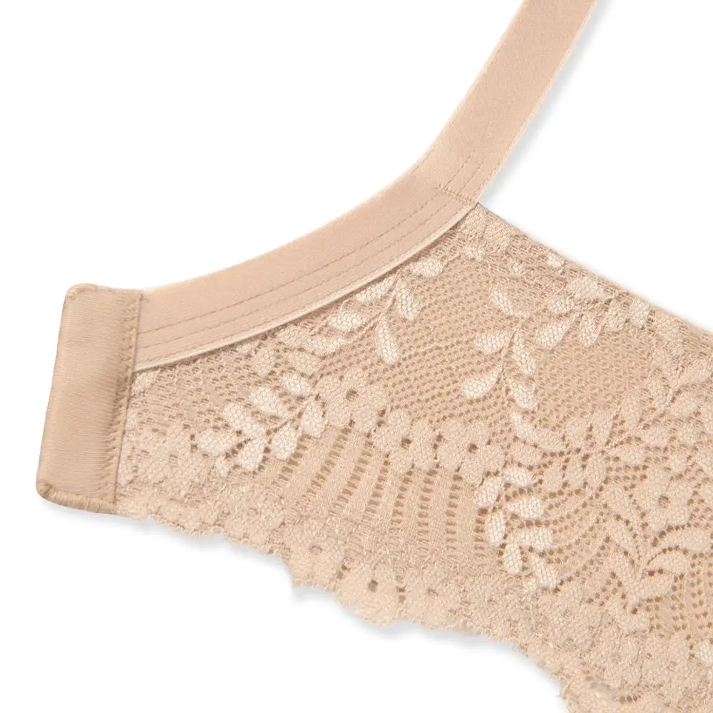 Wingslove Floral Lace Bras For Women Plus Size Underwire Lingerie Push Up Bralette 36C-44DD