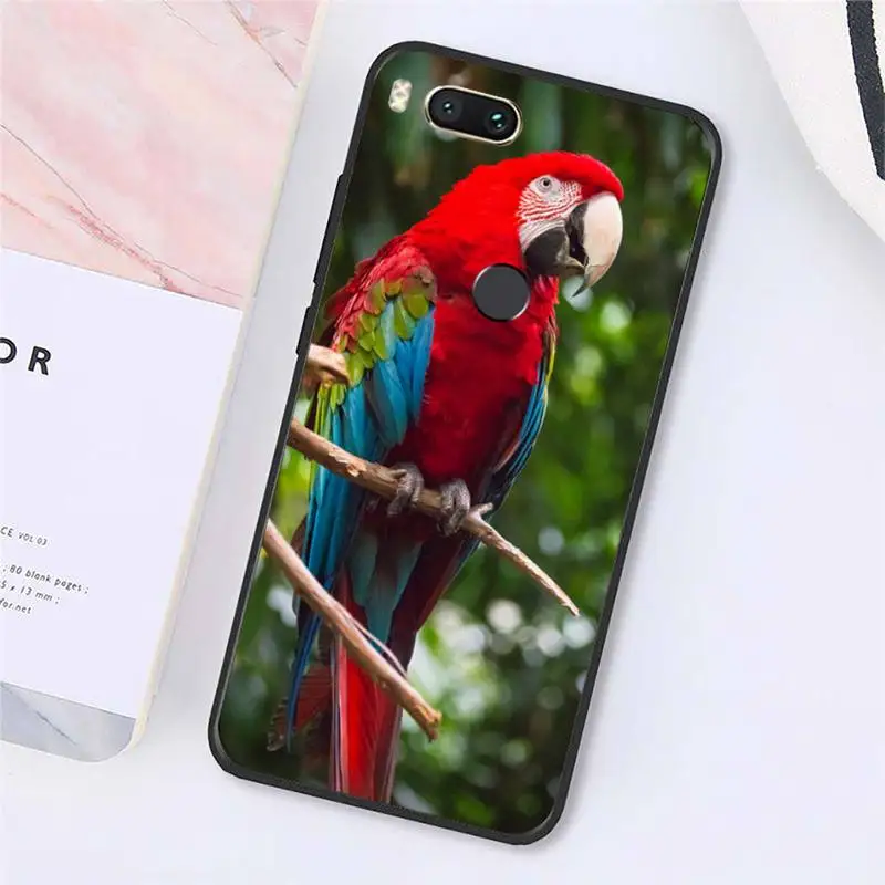 

parrot cute birds animal Phone Case For Xiaomi Redmi note 7 8 9 t max3 s 10 pro lite cover funda coque shell