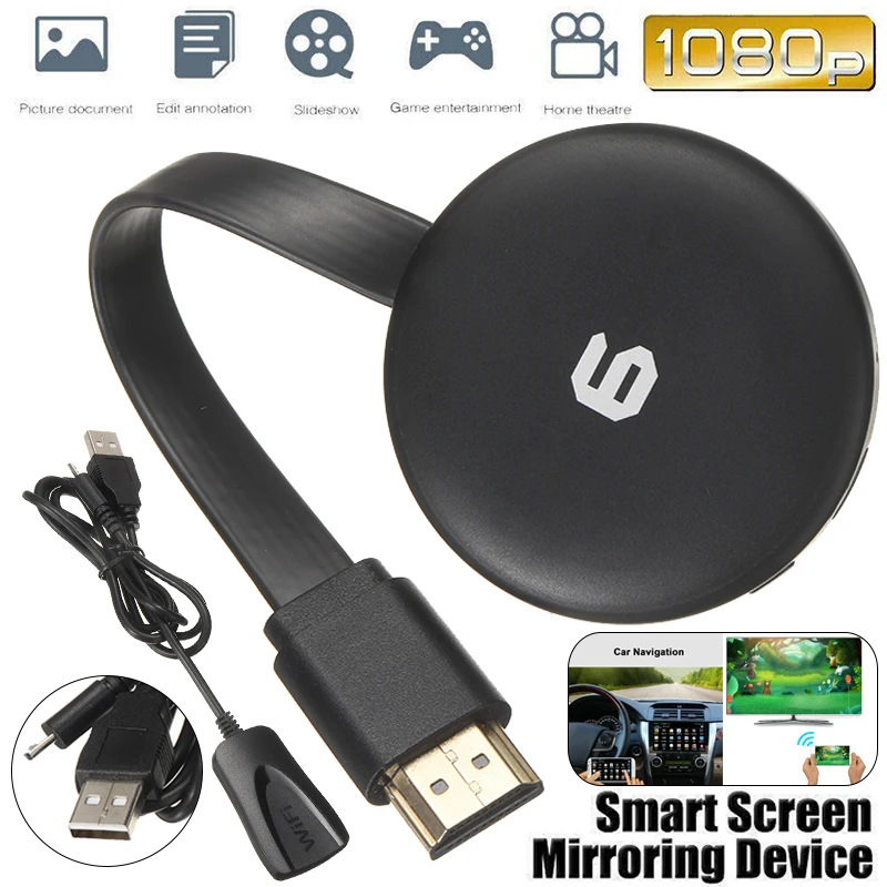 Беспроводной ТВ-Стик G6 HDMI-совместимый адаптер дисплея для Google Mini 6-го поколения