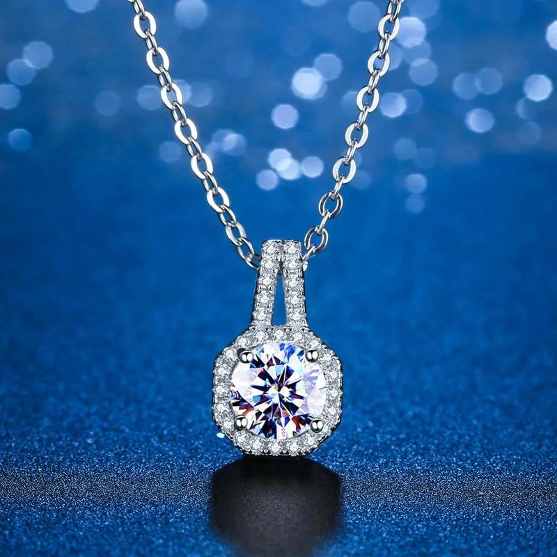 Классическое ожерелье из натурального муассанита 1-2 карата модная лабораторная