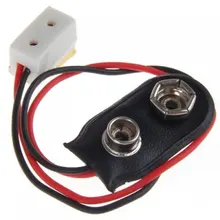 AABB-Кукольный Миниатюрный 9V разъем батареи w/провод и одиночный сосуд LA005