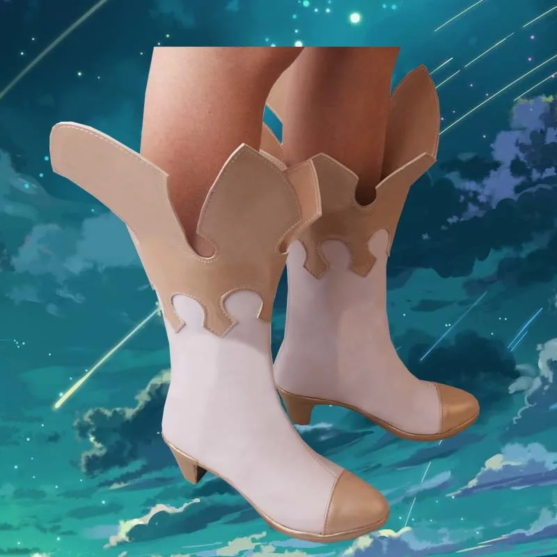 Genshin Impact Cos Shoes из искусственной кожи Удобные и высоко восстановленные ботинки для
