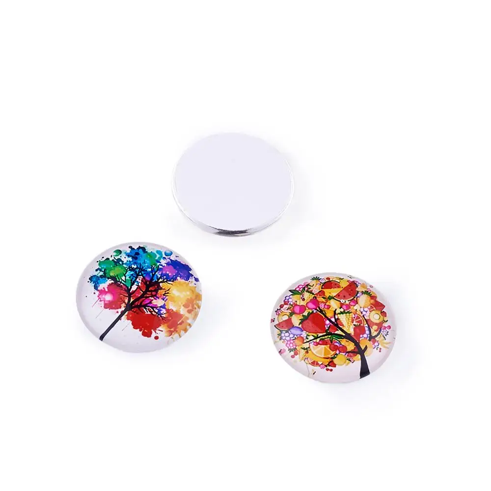 Стеклянные Кабошоны с плоской задней поверхностью 200 шт. 10 мм 12 14 15 16 18 20 дерево