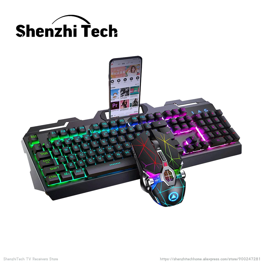 Проводная Механическая сенсорная игровая клавиатура мышь комбинированная Maxkey USB