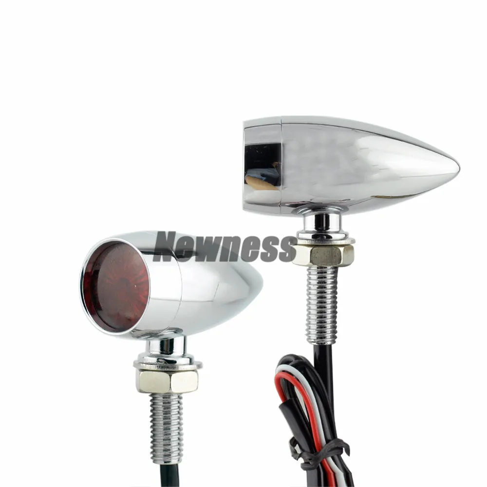 Мини-указатель поворота для мотоцикла светодиодный хромированный черный желтый