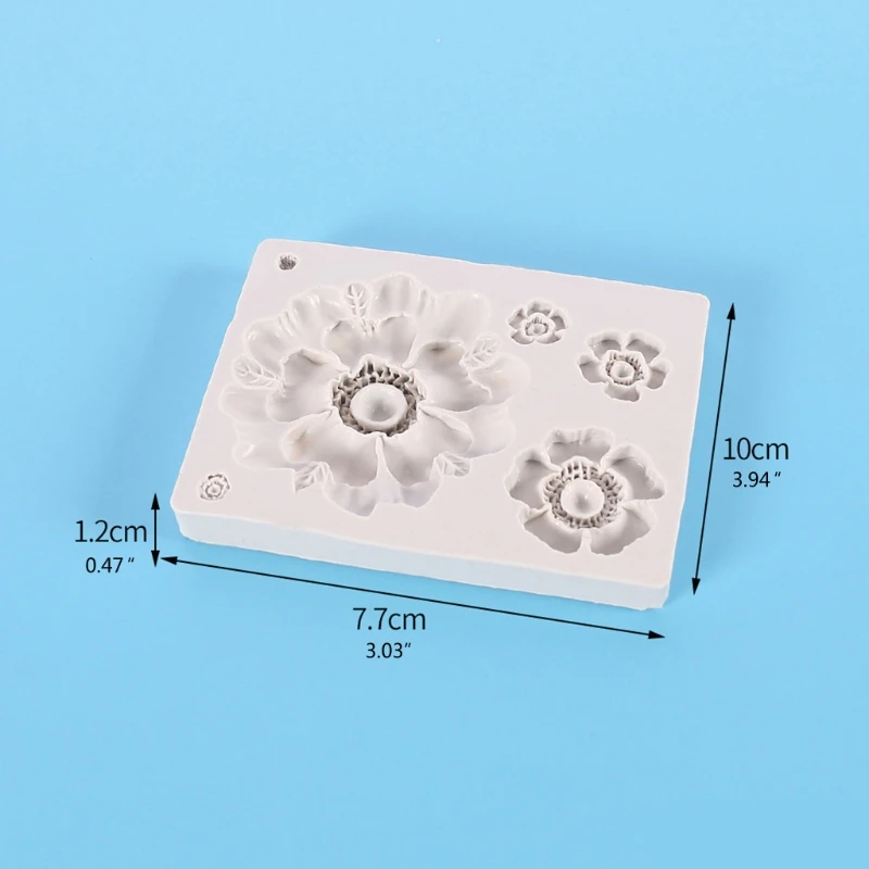 

T84B Flower Shape Silicone Mold Fondant Chocolate Candy Mould Cake Decorating Baking Tool