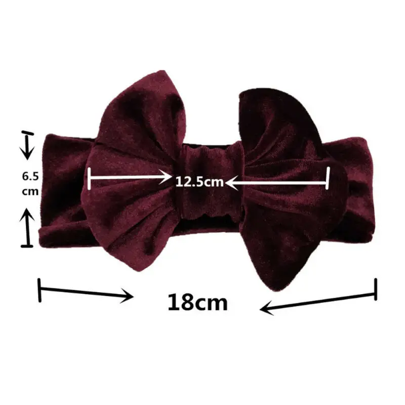 

2019 Toddler Newborn Girls Kids Baby Headband Velvet Bow Hairband Stretch Turban Knot Head Wrap Headwear Cute Party New Headband