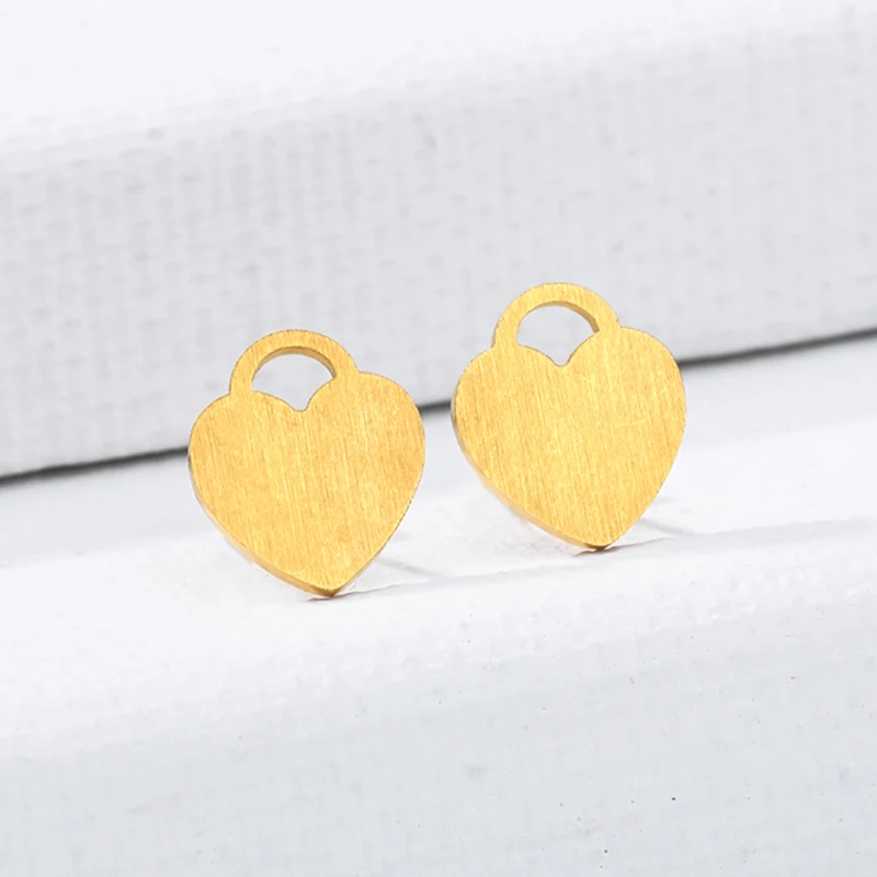 Женские серьги-гвоздики из нержавеющей стали под розовое золото и серебро |