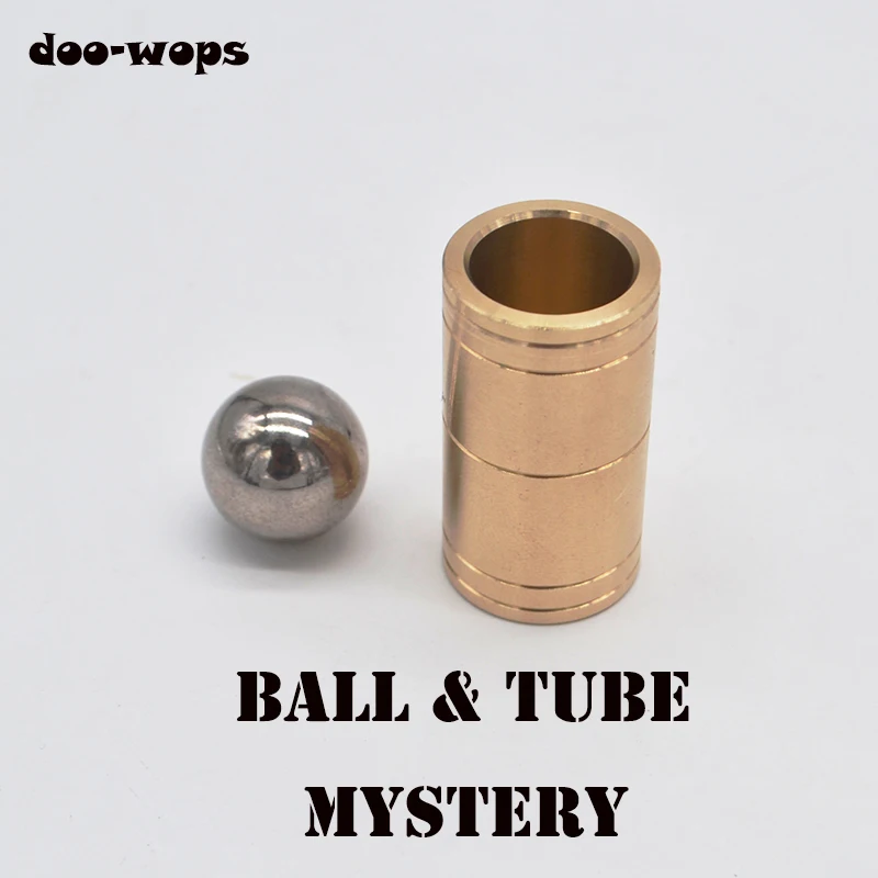 

Ball & Tube Mystery (Brass) Magic Tricks Steel Ball Sink Down Into Tube Magia Close Up Illusions Props Gimmick Mentalism Easy
