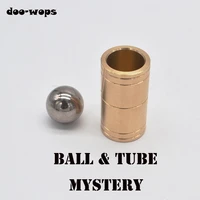 ball tube mystery brass magic tricks steel ball sink down into tube magia close up illusions props gimmick mentalism easy