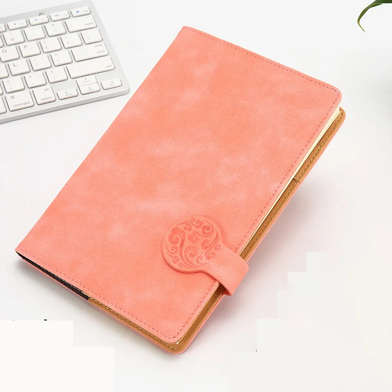 А5 льняная Кожаная Обложка с магнитной пряжкой кавайный блокнот 2020 для