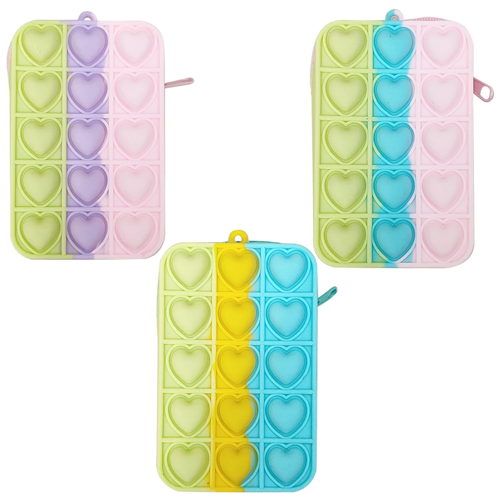 

Kawaii Silicone Shoulder Bag Push Bubble Fidget Toys Wallet Bags Coin Purse Big Soft Antistress Toy For Kids Adult