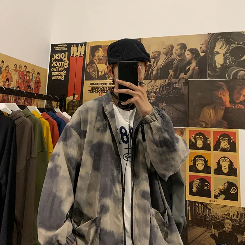 Новинка Осень-зима 2020 Молодежная модная мужская Свободная куртка с большими