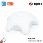 Датчик утечки воды zigbee 3,0, детектор звуковой утечки с оповещением, работает с приложением