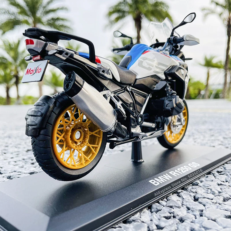 Модель автомобиля Maisto 1:12 BMW R 1250 GS литье под давлением из базового сплава для