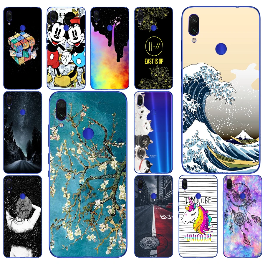 Чехол для Xiaomi Redmi Note 7, силиконовый чехол для Xiaomi Redmi Note 7, задняя крышка, чехол для Redmi Note 7, чехол для телефона