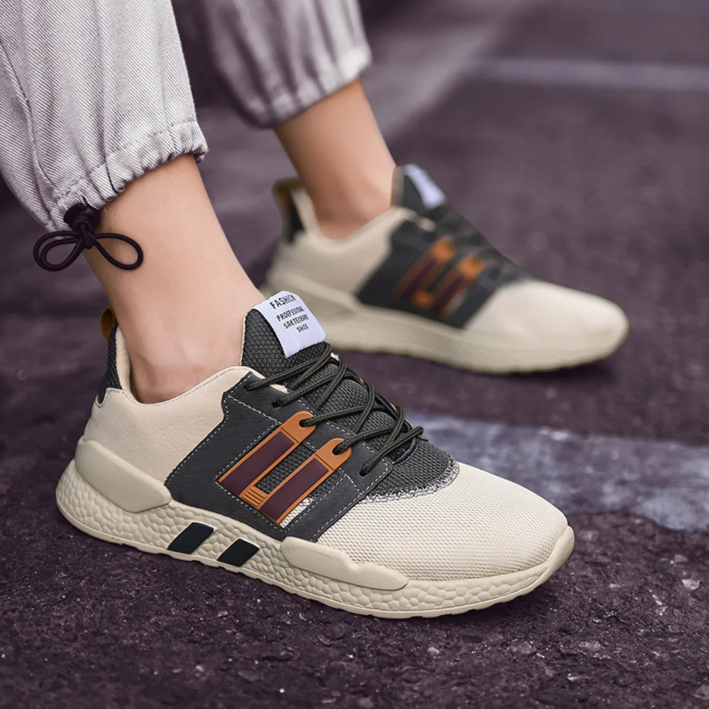 Популярные мужские Кроссовки для бега на весну и осень модная мужская сетчатая