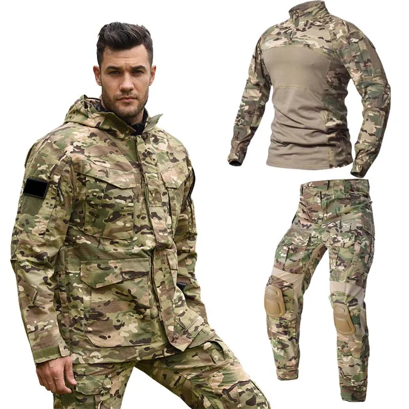 Мужская Уличная тактическая куртка + брюки G3 рубашка с подкладкой охотничья