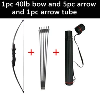 bow and arrow recurve bow take down longbow 30lbs40lbs with fiberglass arrows and arrow tube for archery hunting accessory