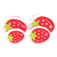 4 strawberry shape portable childrens lunch box four sizes easy to clean great gift storage box girl heart adorable clay box