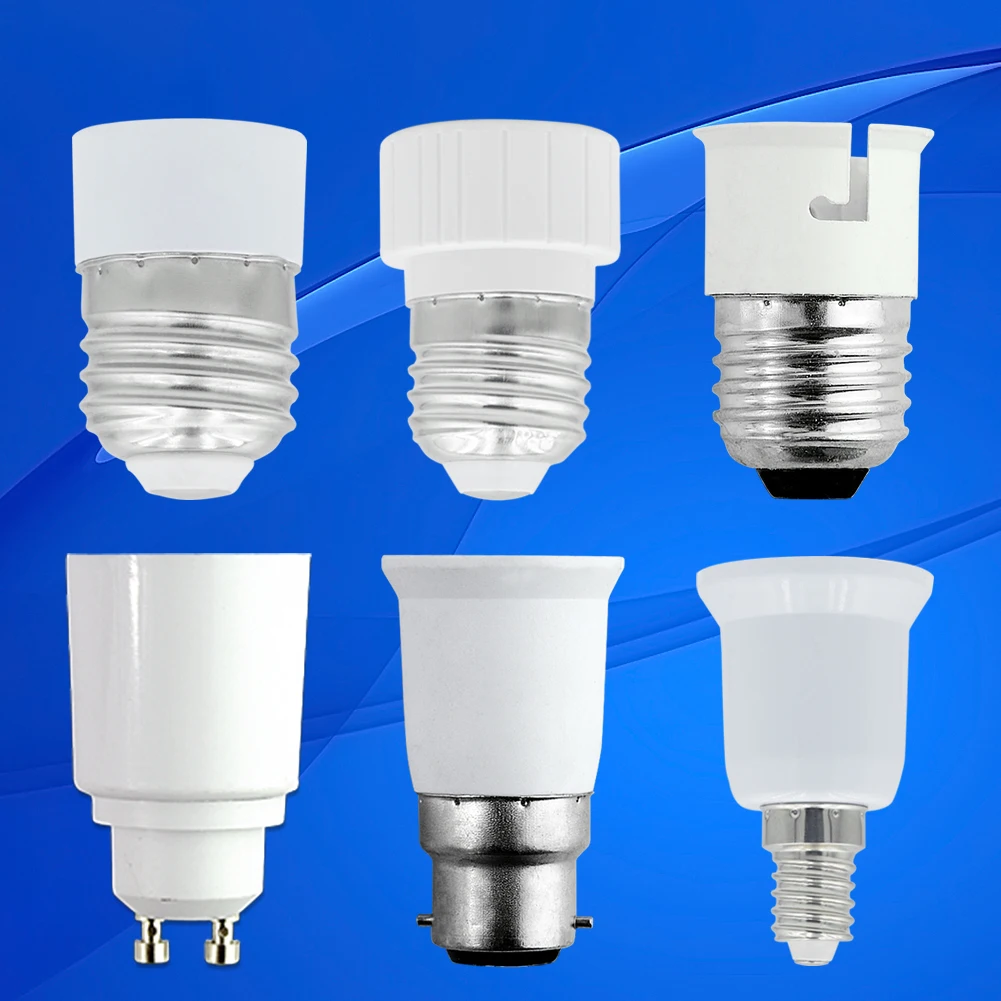 

Led Lamp Bulb Base GU10 Conversion Socket Adaptor Holder Bulb B22 Extender E27 E14 Lamp Fireproof Material Base Converter Light
