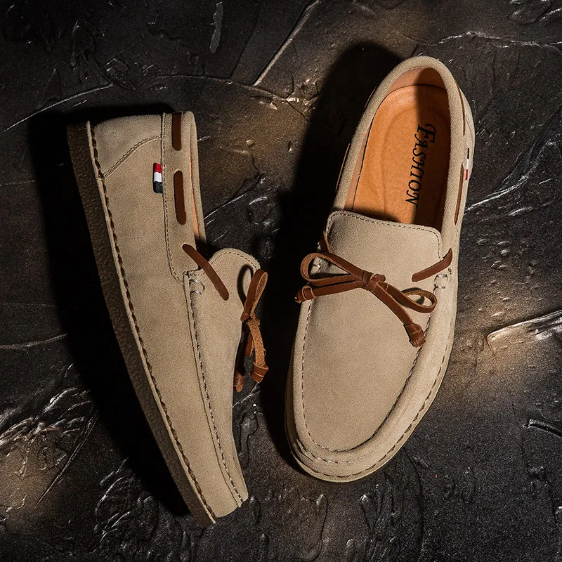 Осенние мужские туфли-лодочки ALCUBIEREE на плоской подошве Стильные повседневные