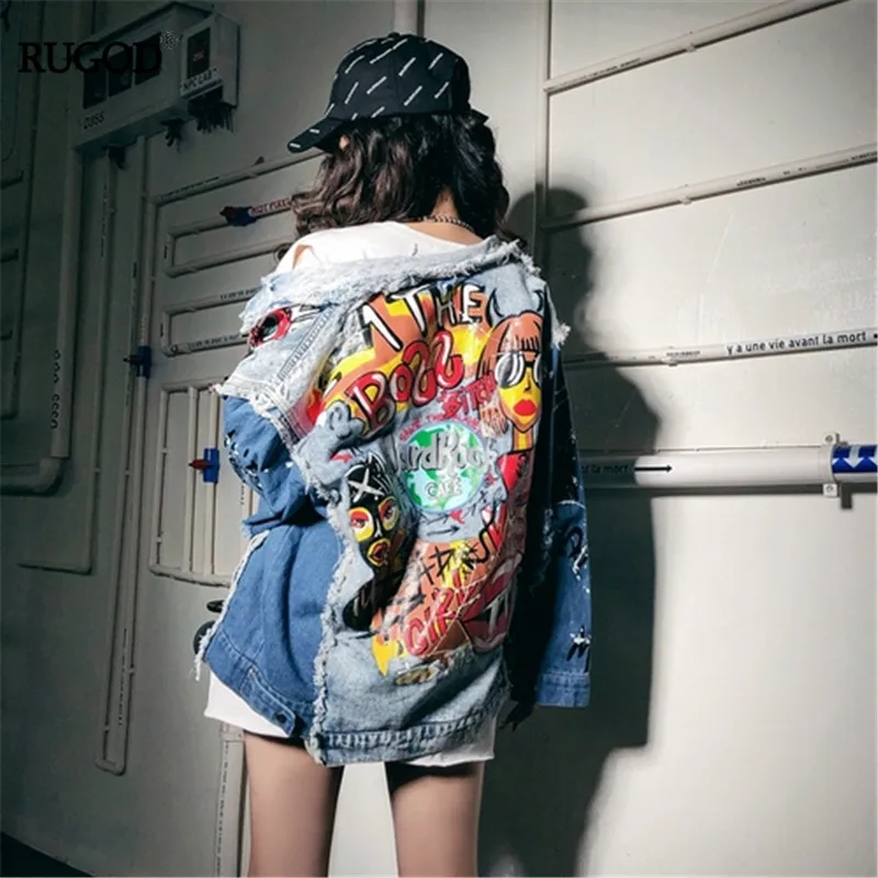 ВИНТАЖНАЯ ДЖИНСОВАЯ КУРТКА RUGOD пальто с длинным рукавом и отложным воротником