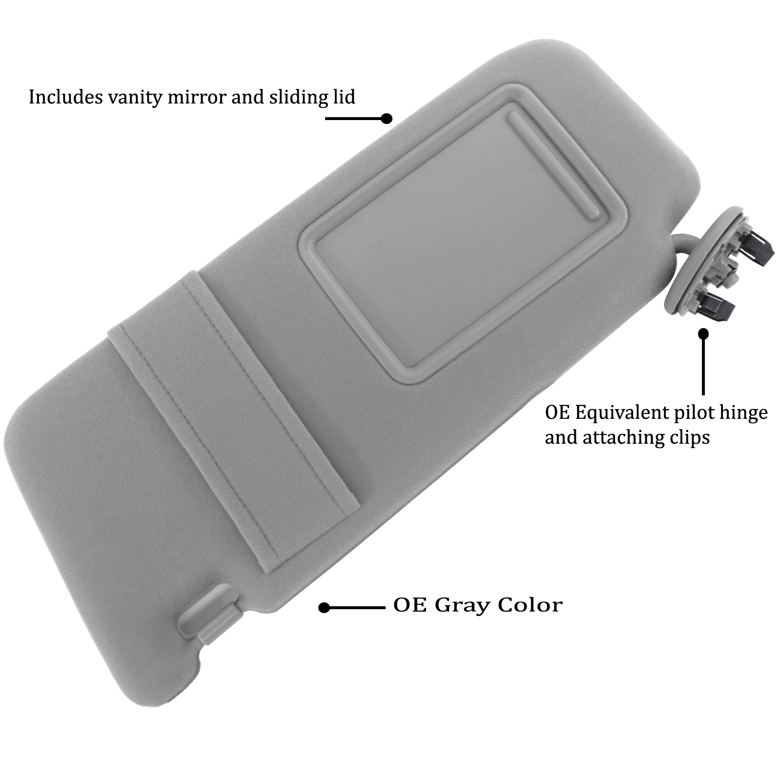 Солнцезащитный козырек на лобовое стекло OE в стиле Toyota Camry 2007 - 2011 серый левый