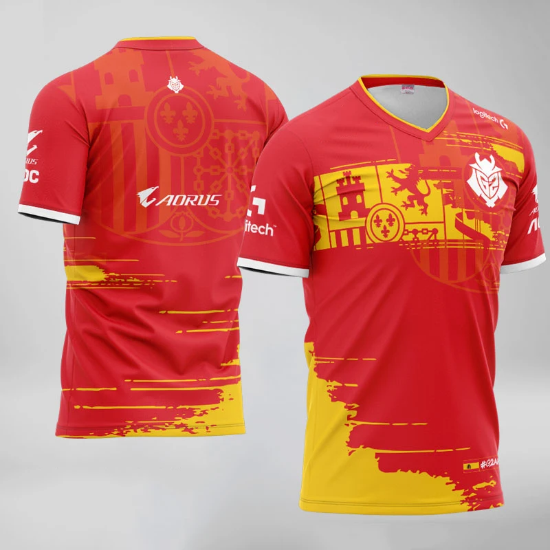 

Новинка 2021, футболка для команды G2, футболка для киберспорта LOL DOTA2 CSGO, футболка для киберспорта, уличная футболка для мужчин и женщин