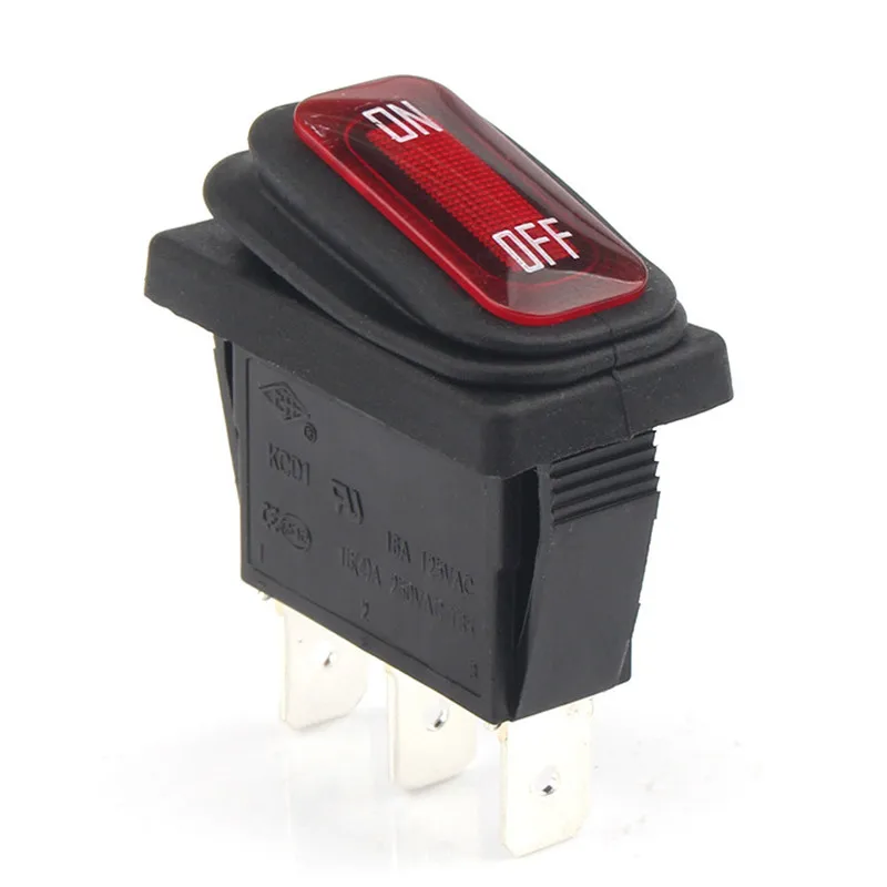 KCD3 корабельного типа 3pin ON/OFF 16A 250V AC светильник водонепроницаемый выключатель