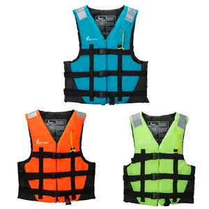 Universal Outdoor Swimming Boating Skiing Driving Vest Survival Suit Polyester Life Jacket for Adult Children with Pipe S -XXL