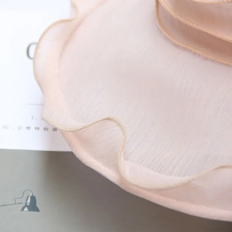 

Womens Church Sun Hat Wide Brim Floral Lace Tea Party Fascinator Detachable Flower Ruffles Adjustable Beach Cap D08E