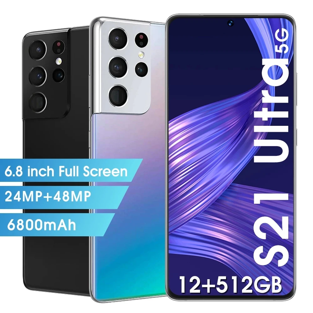 

Смартфон S21 Ultra, 6,8 дюйма, 12 + 512 ГБ, 10 ядер, 6800 мАч