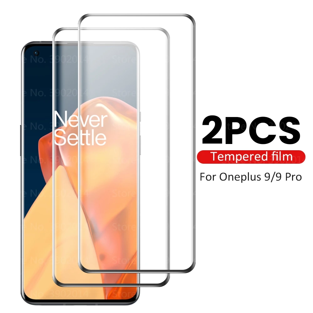

2Pcs Tempered Glass For Oneplus 9 9Pro 5G Screen Protector Full Protective Film For Oneplus9 Explosion Proof Film For One Plus 9