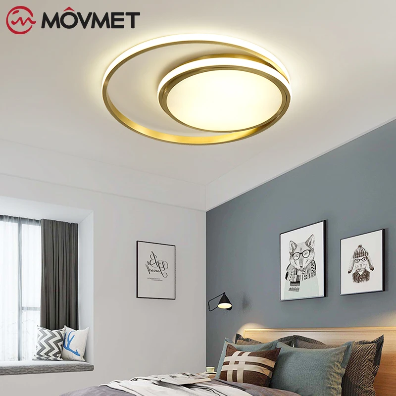 Минималистичные светодиодные потолочные светильники кольцо для гостиной с