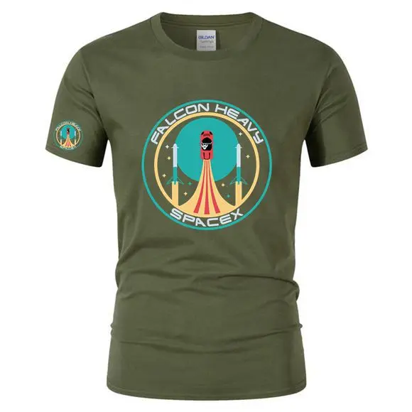 Футболка SpaceX для аэрокосмической промышленности Мужская футболка с рисунком