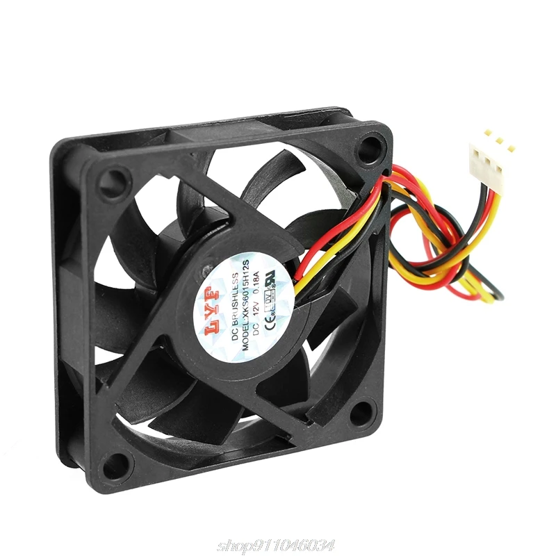 KY BORED DC 12V 3 контактный 60 мм вентилятор охлаждения для ПК компьютер Процессор