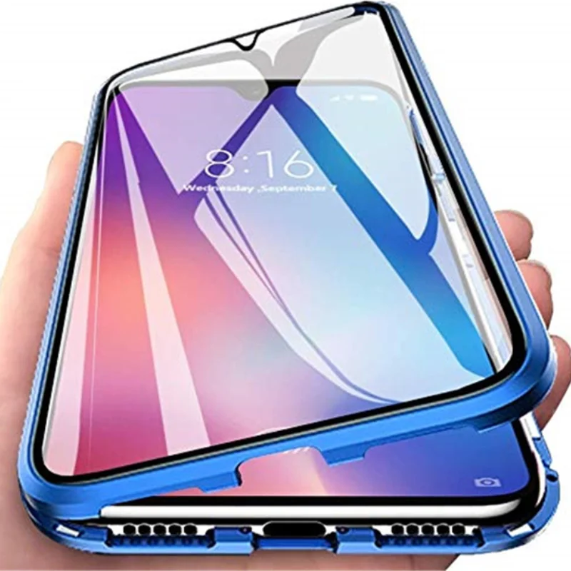 

360° Magnetic Adsorption Metal Glass Phone Case For Xiaomi Redmi Note 9 9S 9T 10 10S 10T Poco X3 M3 NFC Pro Max 5G Lite Cover