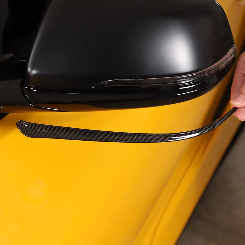 

For Toyota GR Supra A90 2019-22 Car styling ABS Silver/Carbon FiberCar Side Rearview Mirror Strips Trim Stickers Car Accessories