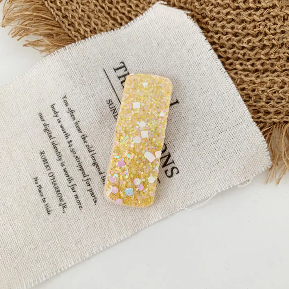 Милая заколка для волос с блестками девочек блестящие красочные детские