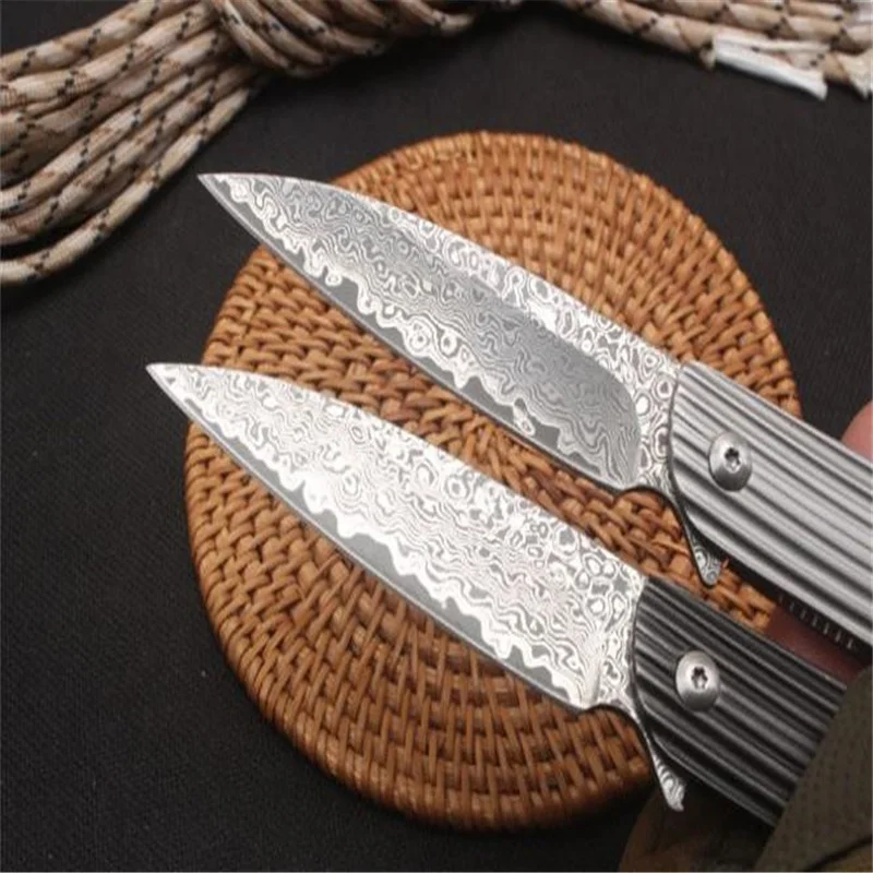 Складной нож новая версия скорпиона (Дамасская сталь) острые лезвия походный